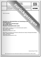 Cover DIN EN 61730-1/A1 VDE 0126-30-1/A1:2012-09